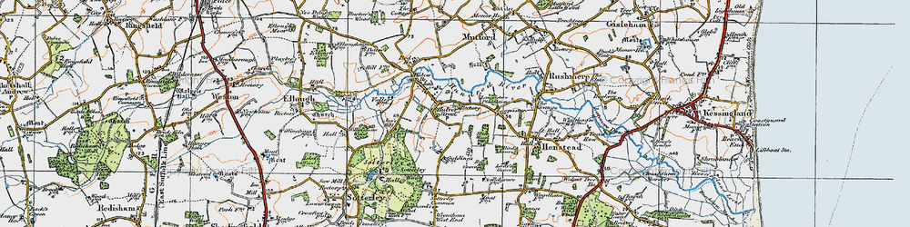 Old map of Brier Wood in 1921