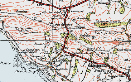 Old map of Hulverstone in 1919