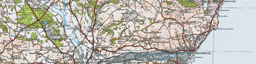 Old map of Humber in 1919