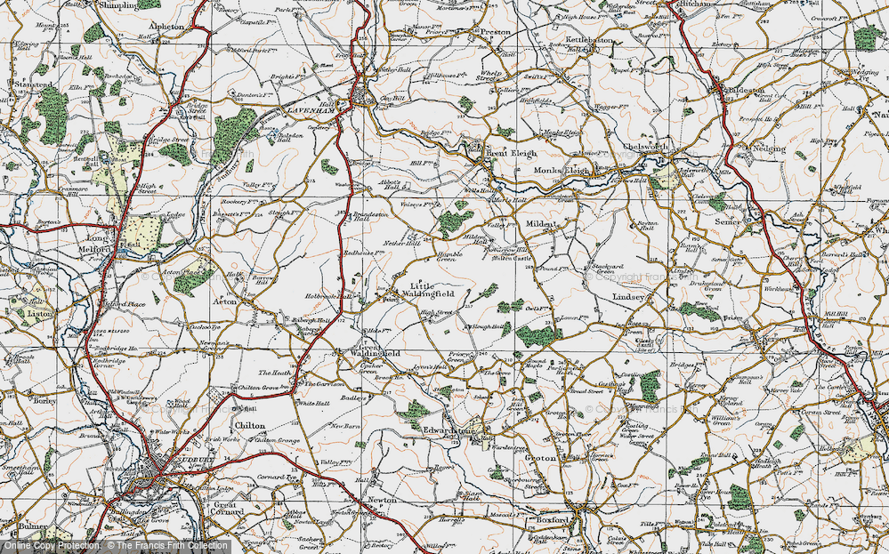 Old Map of Humble Green, 1921 in 1921