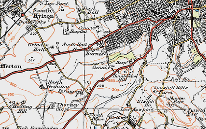 Old map of Humbledon in 1925