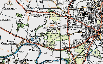 Old map of Hummersknott in 1925