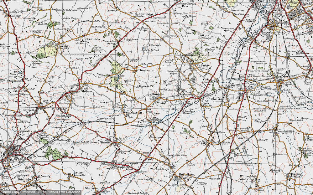 Old Map of Huncote, 1921 in 1921