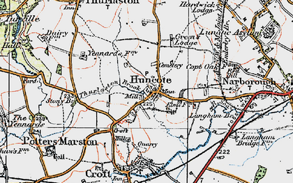 Old map of Huncote in 1921