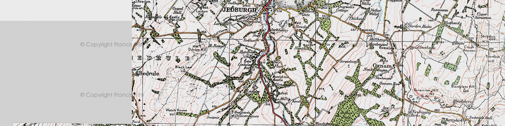 Old map of Langlee in 1926
