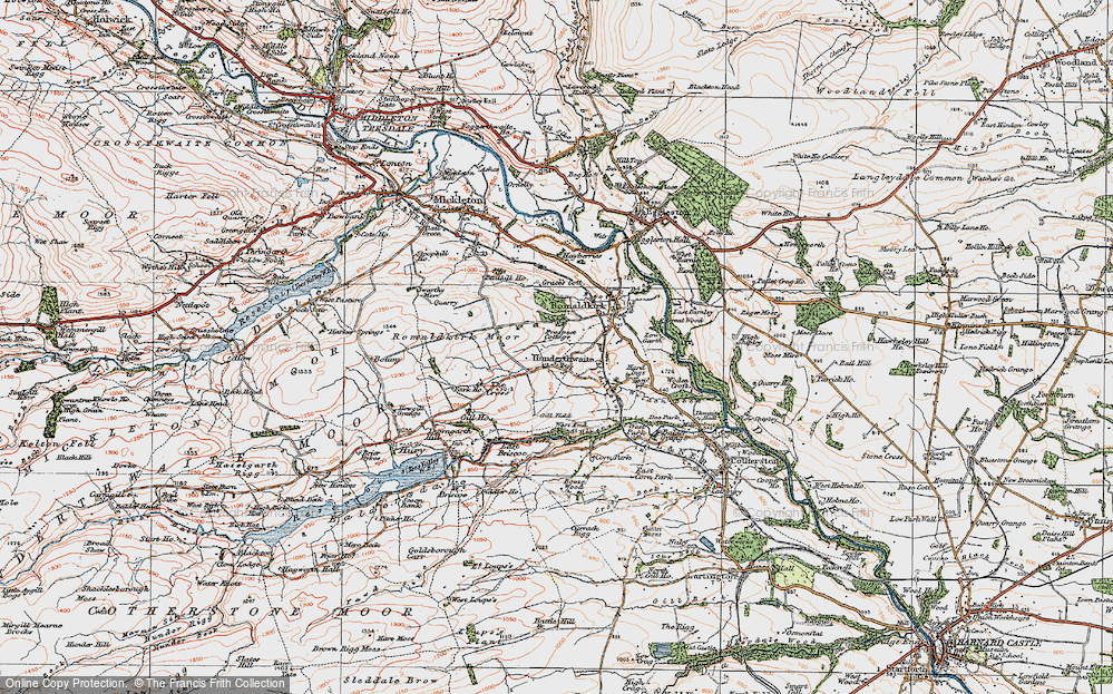 Old Map of Hunderthwaite, 1925 in 1925