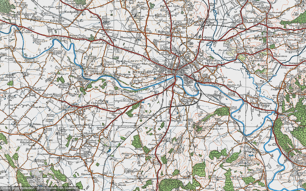 Old Map of Hunderton, 1920 in 1920