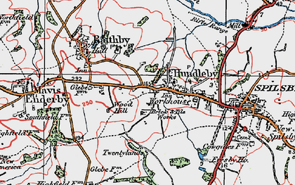 Old map of Hundleby in 1923