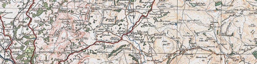 Old map of Bryn-sela in 1920