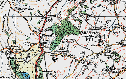 Old map of Hundred, The in 1920