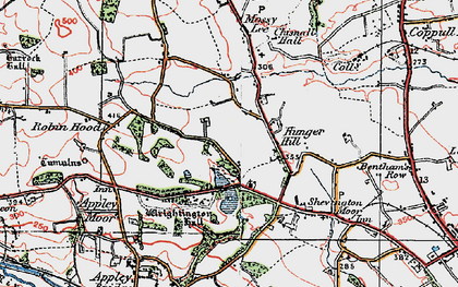 Old map of Hunger Hill in 1924