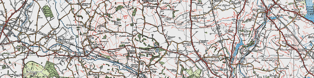 Old map of Hunger Hill in 1924