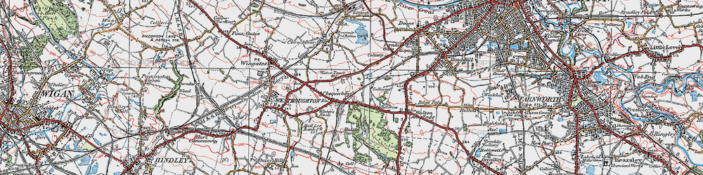 Old map of Hunger Hill in 1924