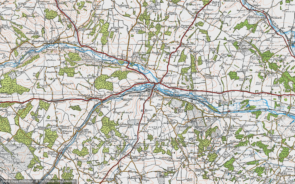 Old Map of Hungerford, 1919 in 1919