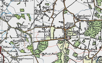 Old map of Billingbear Park in 1919