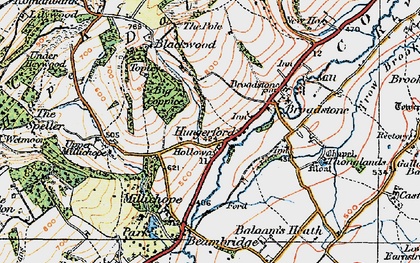 Old map of Hungerford in 1921
