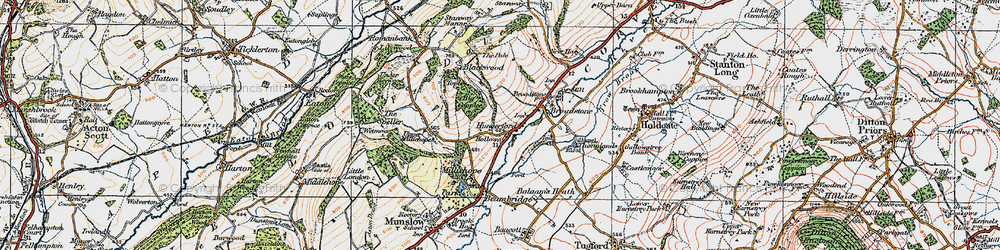 Old map of Hungerford in 1921