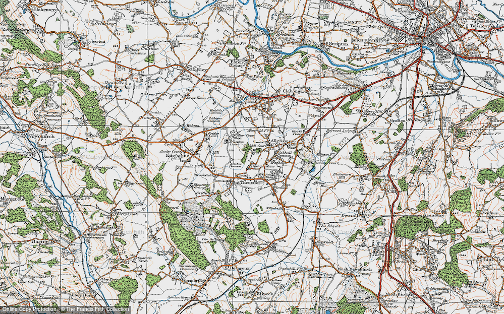 Old Map of Hungerstone, 1920 in 1920