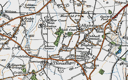 Old map of Hungerstone in 1920