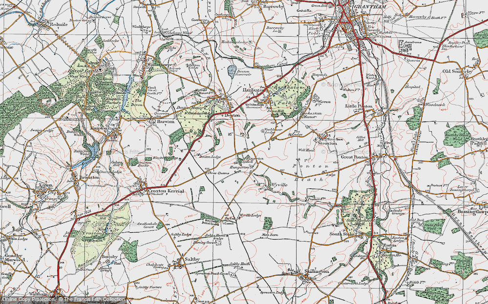 Old Map of Hungerton, 1921 in 1921