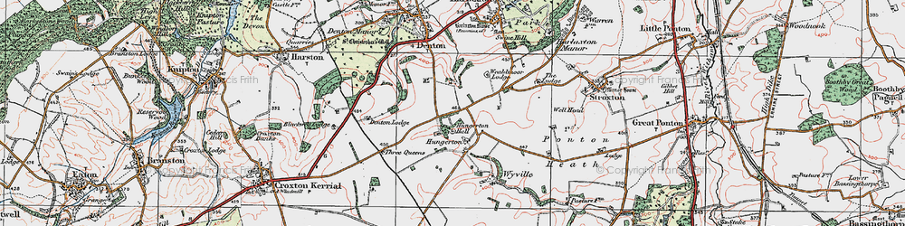 Old map of Hungerton in 1921
