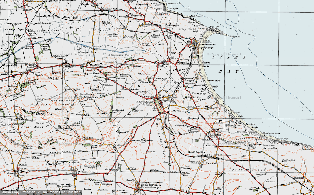 Old Map of Historic Map covering Bartindale Row in 1925