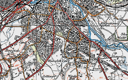 Old map of Hunslet in 1925