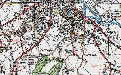 Old map of Hunslet Carr in 1925