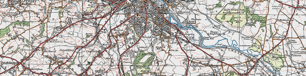 Old map of Hunslet Carr in 1925