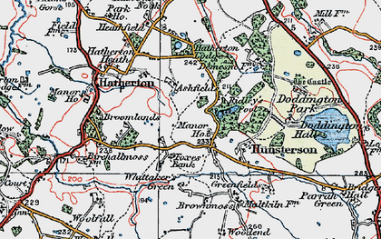 Old map of Hunsterson in 1921