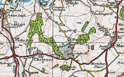 Old map of Hunstrete in 1919