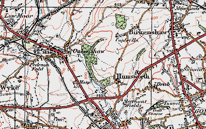 Old map of Hunsworth in 1925