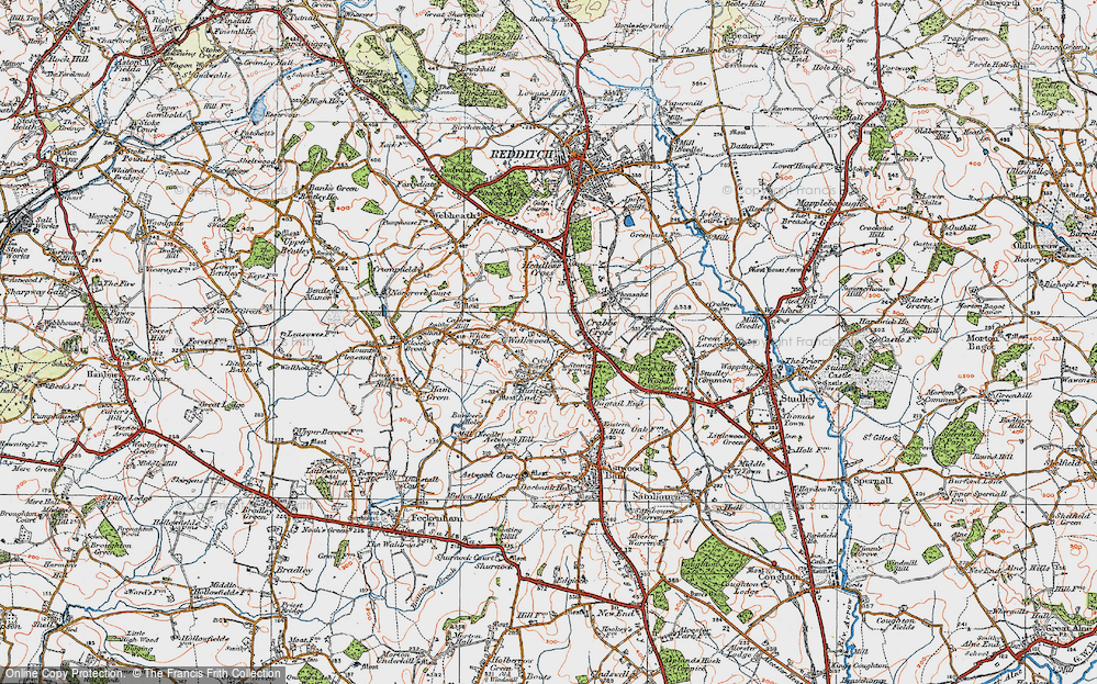 Old Map of Hunt End, 1919 in 1919