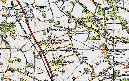 Old map of Woodlands Park in 1919
