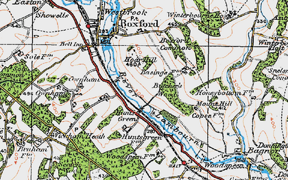 Old map of Hunt's Green in 1919