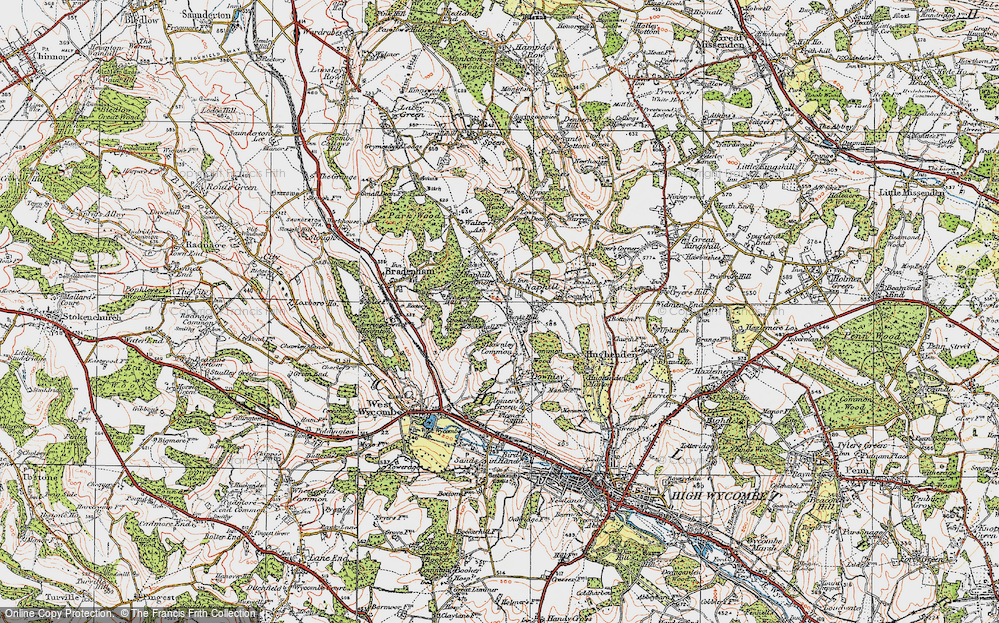 Old Map of Hunt's Hill, 1919 in 1919