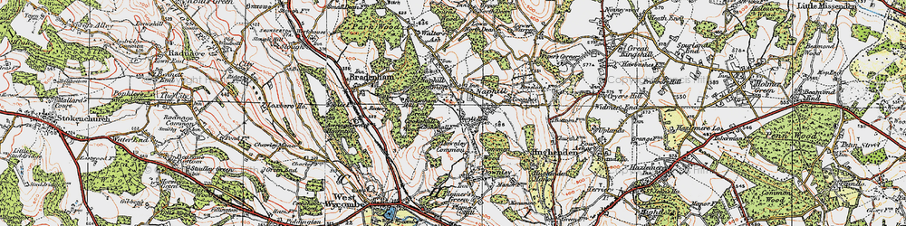 Old map of Hunt's Hill in 1919