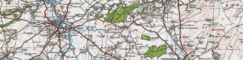 Old map of Huntenhull Green in 1919