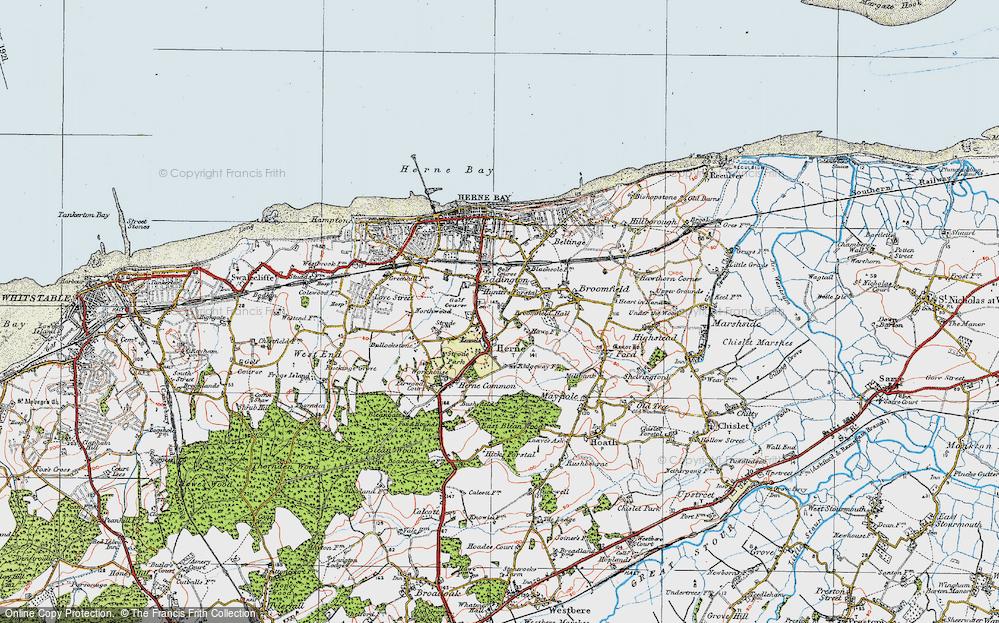 Old Map of Hunters Forstal, 1920 in 1920