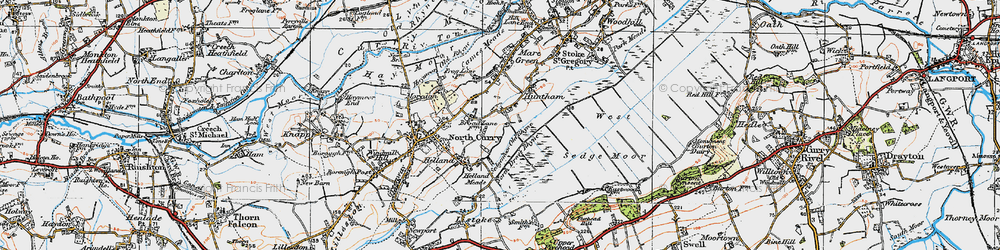 Old map of Huntham in 1919