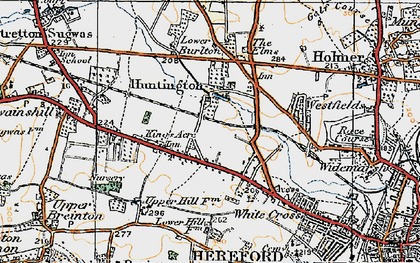 Old map of Huntington in 1920