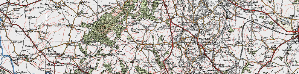 Old map of Black Hayes in 1921