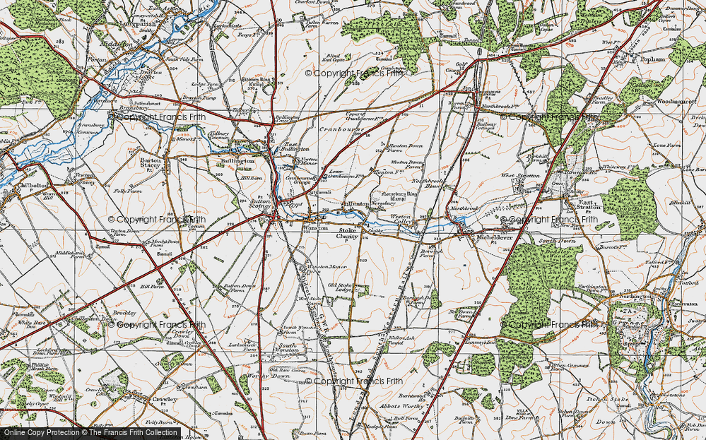 Old Map of Hunton, 1919 in 1919