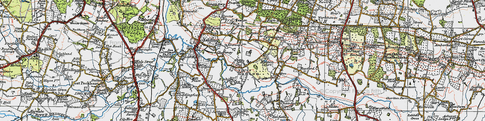 Old map of Buston Manor in 1921