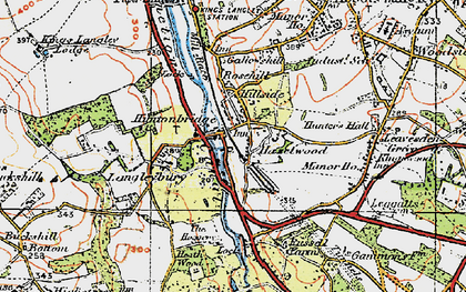 Old map of Hunton Bridge in 1920