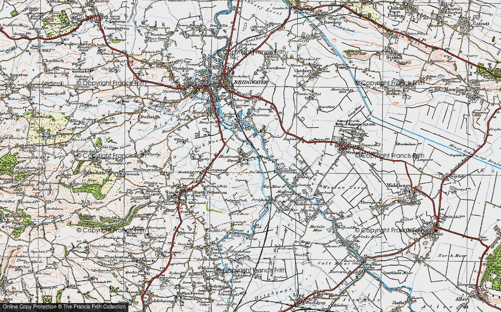 Old Map of Huntworth, 1919 in 1919