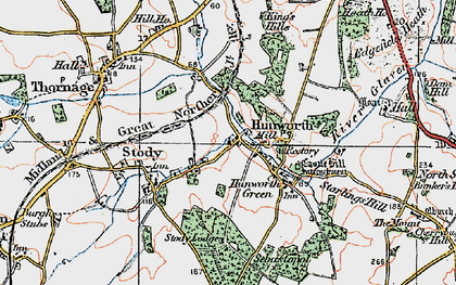 Old map of Hunworth in 1921