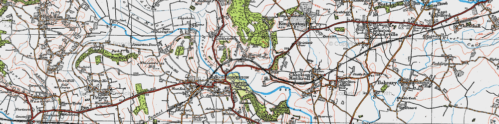 Old map of Hurcott in 1919