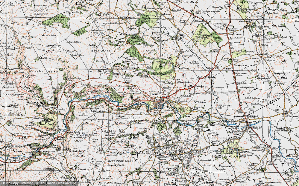 Old Map of Hurgill, 1925 in 1925