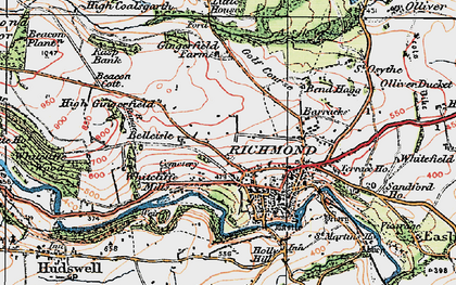 Old map of Hurgill in 1925